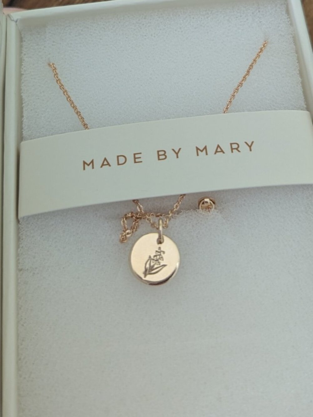 Made By Mary 3/8 May Birth flower necklace